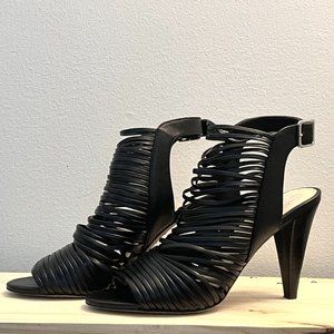 Black Strappy Heels - Vince Camuto Adeenta Sandal - Women Size 8